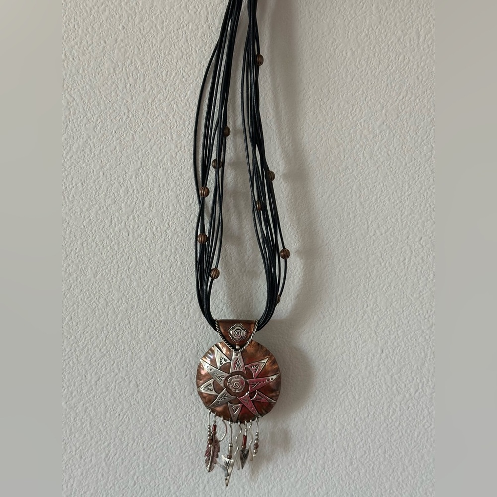 Earrings and Nicklace Jewelry Set -“Princess Warrior “ /Boho, Western, Native . - Picture 7 of 15